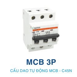 CB ĐIỆN TỰ ĐỘNG DAVICO MCB 3P - C45N - 10A-40A 